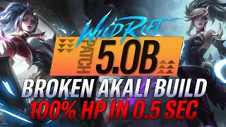 WILD RIFT | *INSANE* AKALI BUILD! 100% HP IN 0.5 SECONDS! Sovereign Akali Gameplay Guide Build Runes