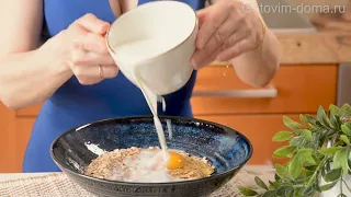 Mix eggs with oatmeal! The recipe is so delicious that I make it almost every day! Cook at home