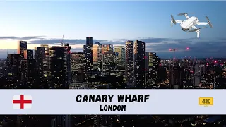 [4K] 🇬🇧 Canary Wharf, London - by drone 🇬🇧