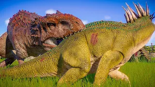 WPUŚCIŁEM INDOMINUSA REXA DO KLATKI PEŁNEJ ROŚLINOŻERNYCH DINOZAURÓW... - JURASSIC WORLD EVOLUTION 2