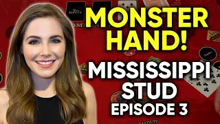 MONSTER HAND! Mississippi Stud Poker! GREAT WIN!! $1500 Buy In! Episode 3