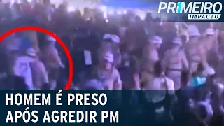 BA: PM é agredido por um soco durante festa | Primeiro Impacto (11/07/23)