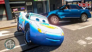 Crazy Rayo Lightning McQueen Dinoco Car Crashes Ep.17 - GTA 4