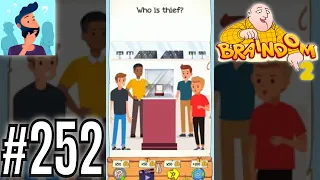 Braindom 2 Riddle Level 252 Who is thief? Gameplay Solution Walkthrough