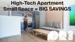 This Apartment Has a Secret, High Tech Murphy Bed That EXPANDS | Arlington Apartment Ori Cloud Bed