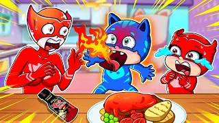 Baby Catboy turns into a fire dragon ? Owlette!! Stop him...Daily life of baby Owlette & baby Catboy
