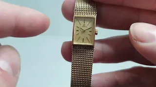 1968 Ladies Omega 9k Gold vintage bracelet watch with box.  Model reference 711.5685