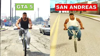 Bicycle GTA San Andreas vs GTA 5