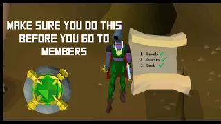 Checklist of EVERYTHING you need before going into OSRS Members | Before you use your First Bond