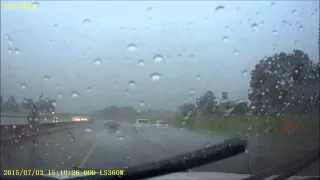 7-3-2015-D  Driving down I30 in med rain.