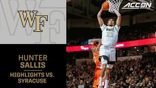 WF's Hunter Sallis Goes Nearly Perfect In The Deacs' Win