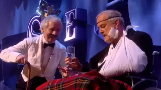 John Cleese and Andrew Sachs in 2008 during "We Are Most Amused"