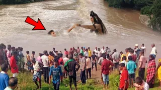गंगा नदी में डूब रहे भक्त की जान बचाने खुद चले आए महादेव यह देख सभी लोगों के होश उड़ गए #mahadev
