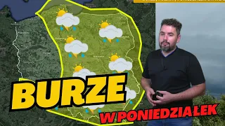 Opady we wtorek w Polsce południowo wschodniej. BURZE i lokalnie intensywne opady w PONIEDZIAŁEK.