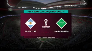 Argentina Vs Saudi Arabia | FIFA World Cup Qatar 2022 | FIFA 23 Gameplay