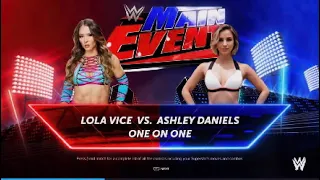 WWE Main Event| Lola Vice vs Ashley Daniels WWE2K24