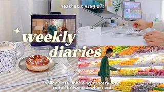 Weekly diaries ep.7 | week before finals 🍪 study with me, shopee finds, grocery day, coffee + more