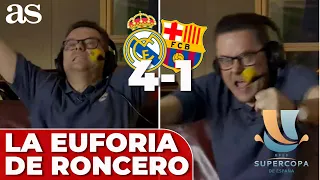 REAL MADRID 4 - BARCELONA 1 | FINAL SUPERCOPA | La LOCA REACCIÓN de los GOLES de RONCERO