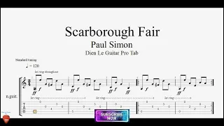 Scarborough Fair for Guitar Tutorial with TABs