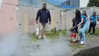 Capacitación en el uso y manejo de extintores y control de tipo de fuego