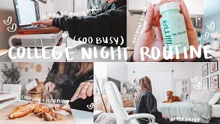 COLLEGE NIGHT ROUTINE 2021: cooking & cleaning, lots of homework, healthy gut talk & more!