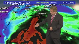 Heat continues this weekend but tropical moisture will move in next week on the First Coast