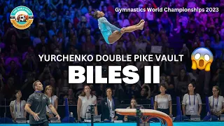 Fans INSANE Reactions to Simone Biles HARDEST Yurchenko Double Pike Vault😱 #antwerp2023