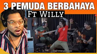 3 PEMUDA BERBAHAYA ft WILLY - LAMUNAN - YAYAN JATNIKA (REACTION)