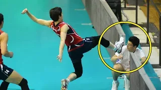 Crazy Volleyball Accident (HD)