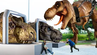 Last Blockbuster T-rex Chase | Jurassic Park Fan Made Movie | Dinosaur Hunting Video @Ms.Sandy