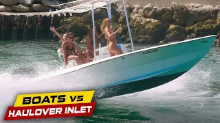 LET THE GOOD TIMES ROLL AT BOCA INLET! | Boats vs Haulover Inlet