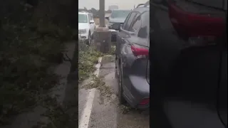 Tornado destroys cars in San Antonio, Texas