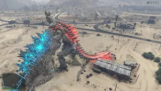 GTA 5 Godzilla VS Mechagodzilla 2021