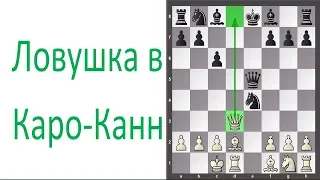 Ловушки в дебюте. Защита Каро-Канн за белых. Дебютная катастрофа чёрных.