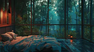 Stress Relief - Rain Falls on the Forest, Enjoy the Cozy Ambience of Bedroom | Outside the Window
