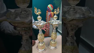 Silver God Idols and Deepam Stands | Silver Pooja Items  |  Krishna House Of Silver