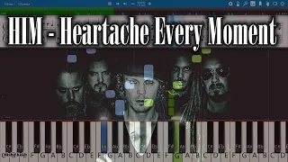 HIM - Heartache Every Moment [Piano Tutorial | Sheets | MIDI] Synthesia