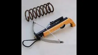 Producing a CROSSBOW out of Rusted Coil SPRING.