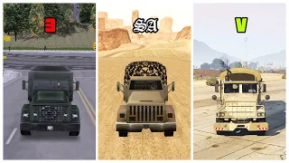 Evolution Of BARRACKS TRUCK In GTA GAMES