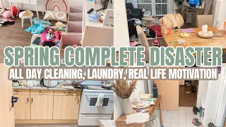 COMPLETE DISASTER SPRING CLEAN DECLUTTER ORGANIZE | EXTREME CLEANING MOTIVATION | 2023 CLEAN WITH ME