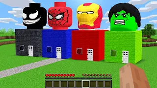 WHAT INSIDE LEGO HOUSE LEGO IRON MAN! LEGO SPIDER MAN! LEGO HULK! LEGO BATMAN in Minecraft Movie