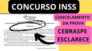Sobre o CANCELAMENTO PROVA do CONCURSO INSS | Guarulhos