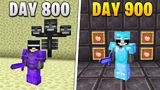 I Survived 900 Days in HARDCORE Minecraft...