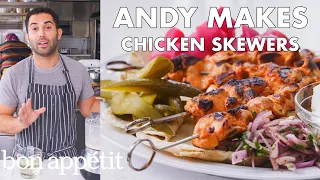 Andy Makes Chicken Skewers | From the Test Kitchen | Bon Appétit