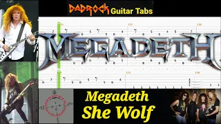 She Wolf - Megadeth - Guitar + Bass TABS Lesson