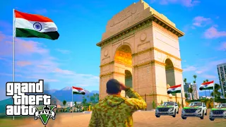 Visiting India Gate For Independence Day Celebration 🇮🇳 ! GTA V Gameplay !