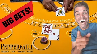Betting $500 like it's CANDY! #blackjack @PeppermillResortSpaCasino