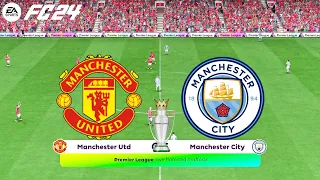 FC 24 | Manchester United vs Manchester City - 23/24 Premier League English Season - Full Gameplay