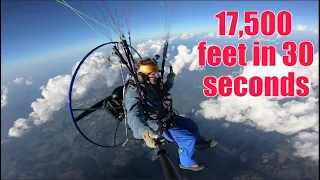 Chuck Wright...17.500 Feet in 30 Seconds...on his Paramotor