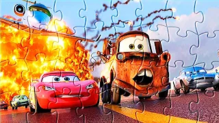 Тачки: Молния МакКуин и Мэтр - пазл онлайн. Cars: Lightning McQueen and Mater puzzles game